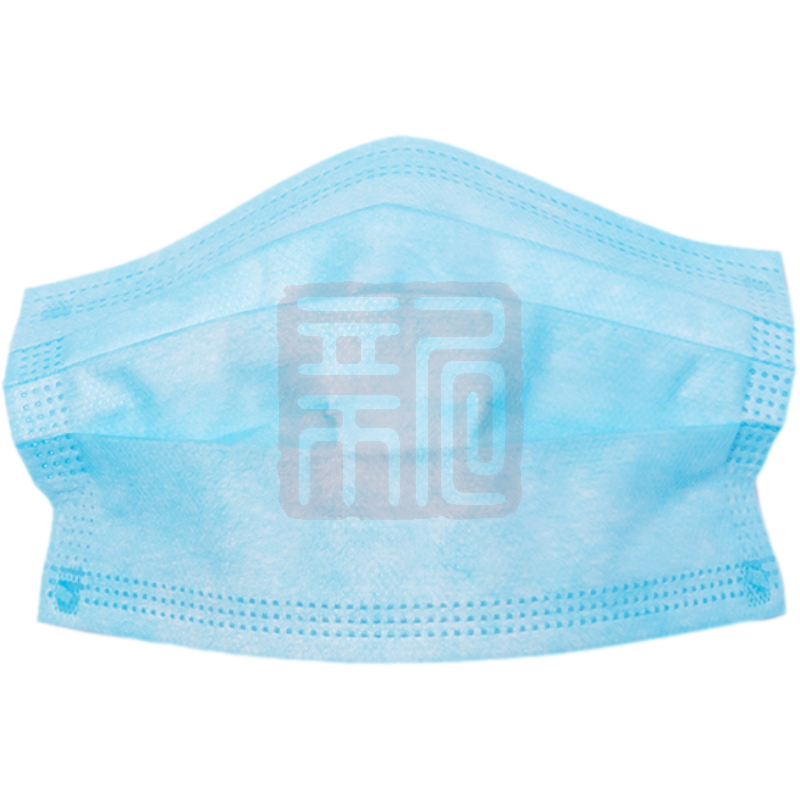 朝美7002一次性三层平面口罩蓝色（简装） - 朝美