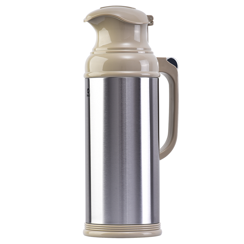 清水 SM-3632砂光灰不锈钢热水瓶（2000ml玻璃内胆）