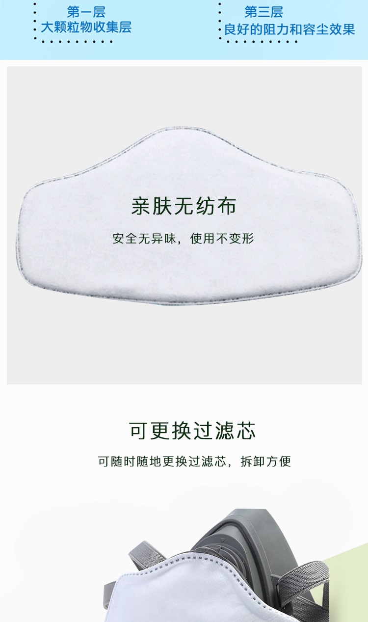普达8005滤棉(PD-8005)（KN95）（可用于普达 8005 8016防尘半面罩）