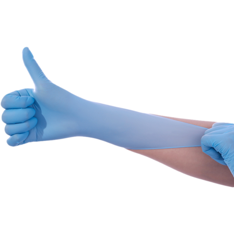 蓝帆手护佳n2143食品餐饮级一次性丁腈手套蓝色实验检查劳保厨房家务