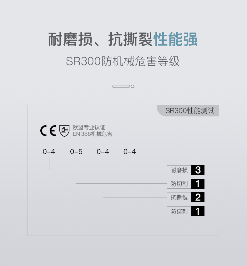 兰浪 SR300氯丁橡胶防化手套-M