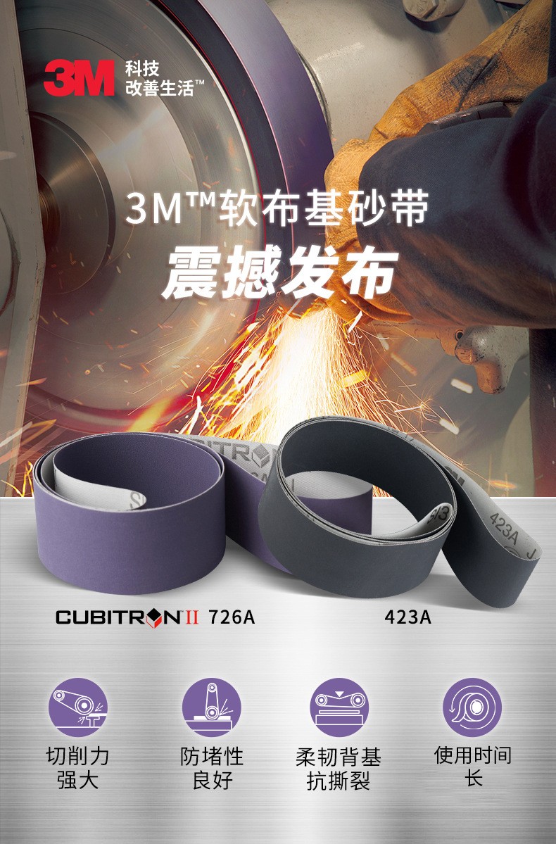 3M 726A软布基砂带2100mm*50mm-180目官方旗舰店专用赠品