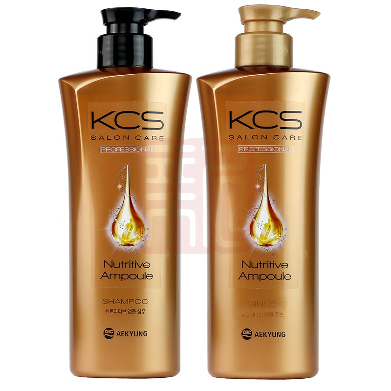 爱敬 洗发水护发素套装沙龙深层滋养通用金色1套(600ml*2 )