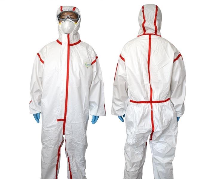 耐呗斯 nbs4301t白色增强款连体防护服-xl