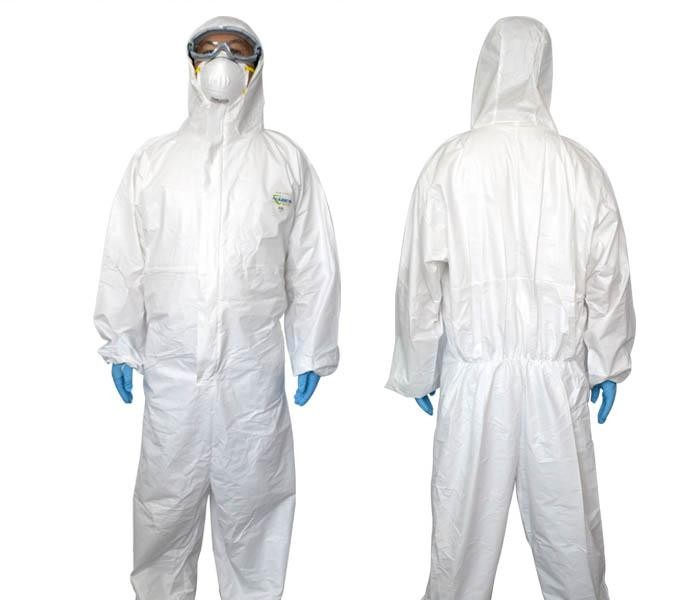 耐呗斯 nbs4111of白色常规款连体防护服(连脚套)-xl