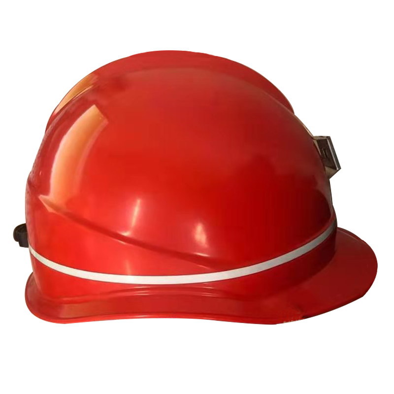 双安 新型安全矿工帽带灯插（新款） 带反光条-红色