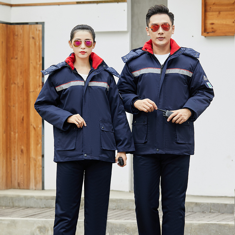 君御JY-防静电M204秋冬涤棉防静电加厚棉服上衣-藏蓝色