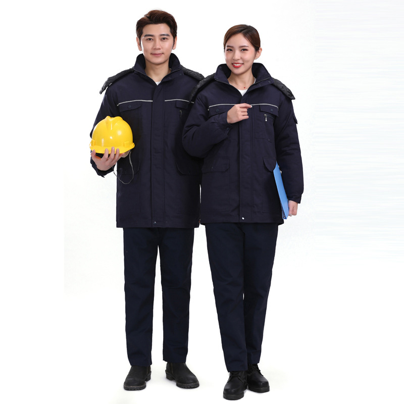 君御 JY-D234春秋涤棉加厚棉服工作服藏青色