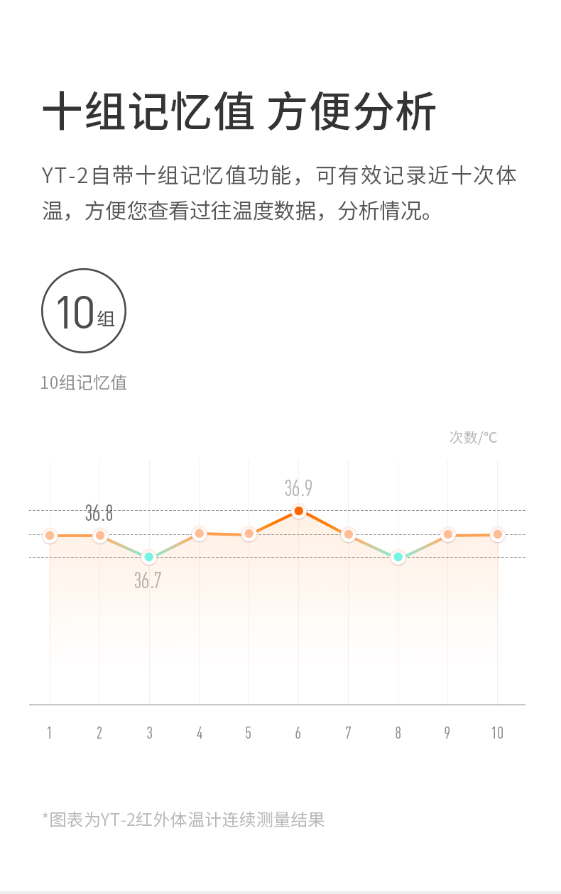 鱼跃 YT-2红外线电子体温计