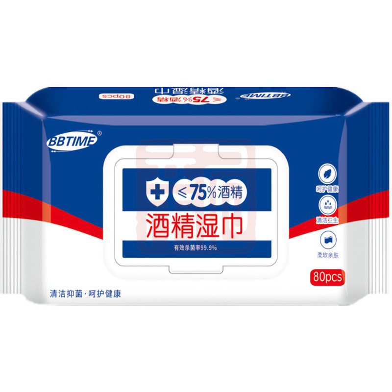 BBTIME 75%酒精消毒湿巾 - BBTIME