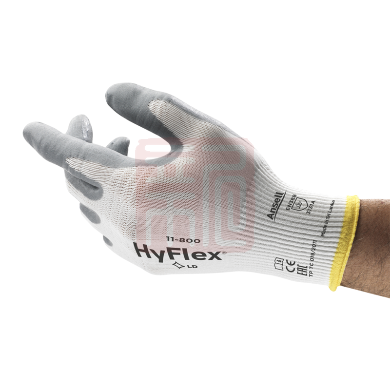 Ansell 安思尔 HyFlex 11800 手掌丁腈涂层耐磨透气劳保手套（电商）6 - 安思尔