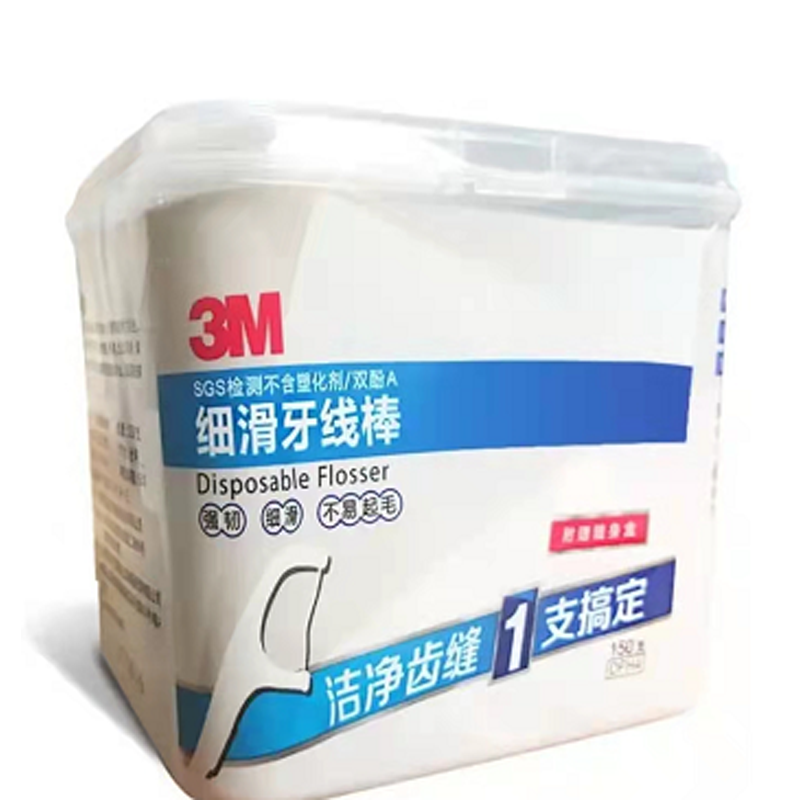 3M 细滑牙线棒150支装