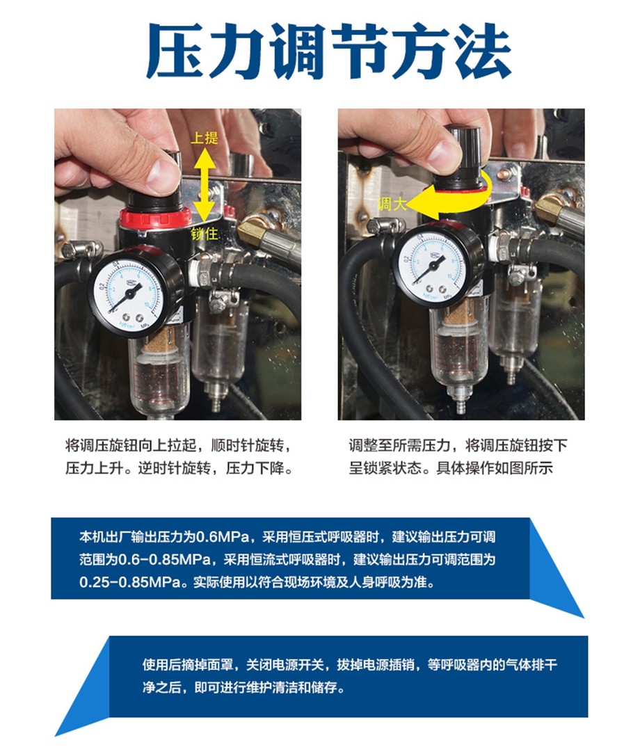 海固 HG-CHZK3000/HL1中压车载连续送风式长管呼吸器半面罩套装单人恒流-30米