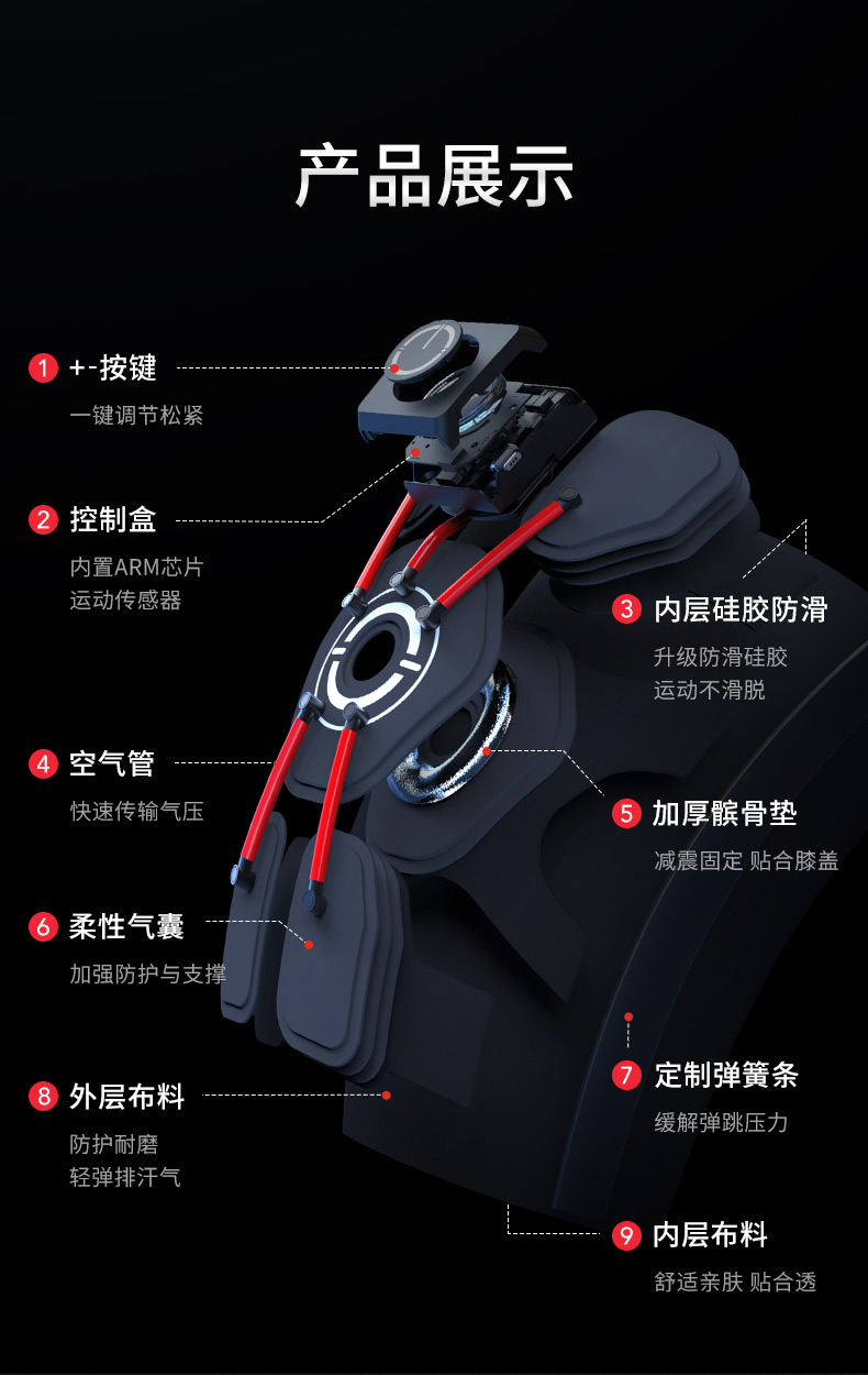 铁甲钢拳 E-knee智能运动护膝