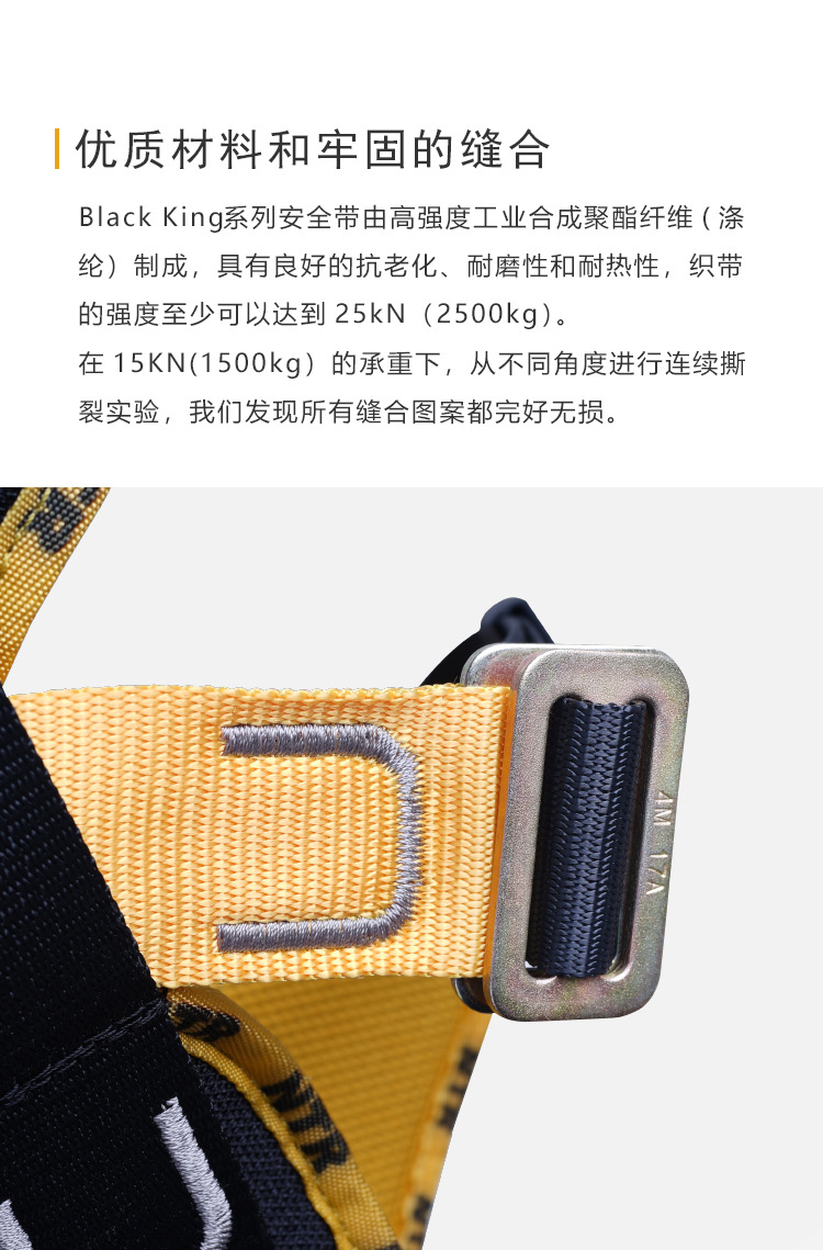 耐特尔 BK02全身式安全带带护腰配KB02-2 2米双大钩缓冲绳（套装）