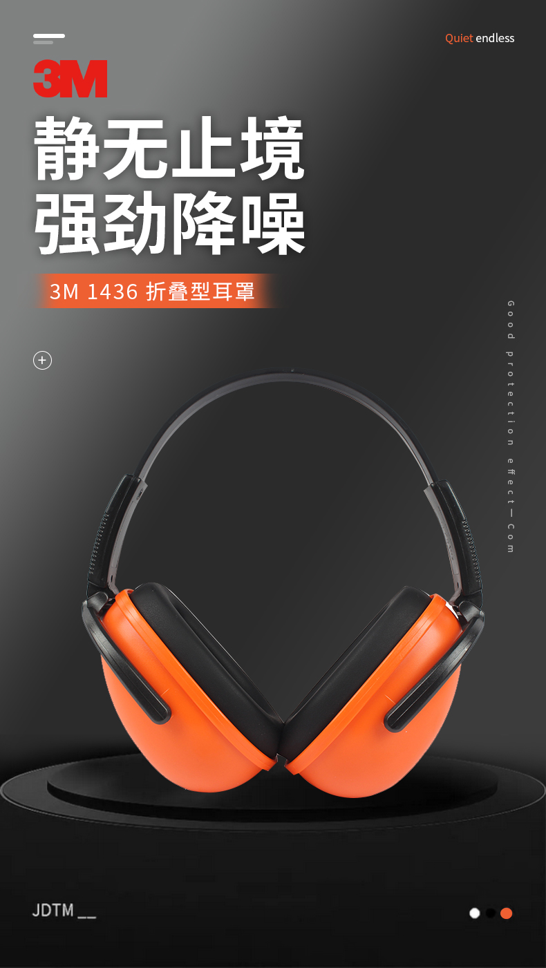 3M 1436 折叠型耳罩（SNR28dB）(退市 替代款H6A)