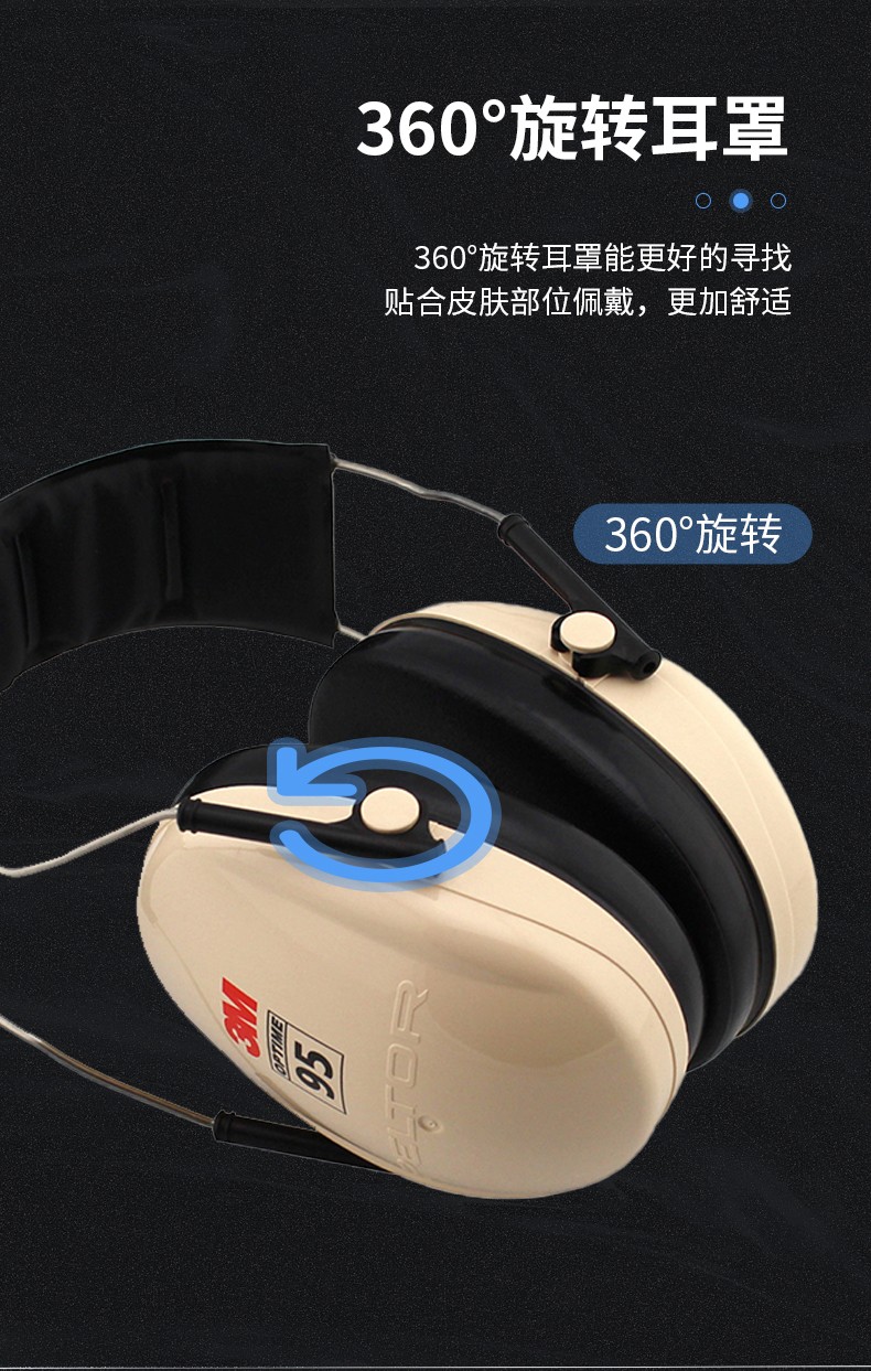 3M H6A 95轻薄型降噪耳罩（SNR27dB）