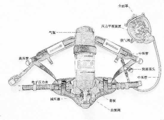 海固 RHZK6.8C/D 正压式消防空气呼吸器6.8L消防快充D型款（带3C）-6.8L