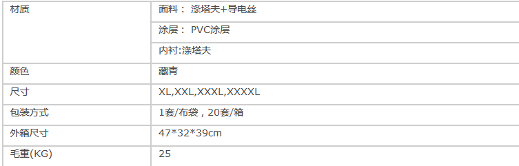 红豆 HD6207 防静电雨衣XL