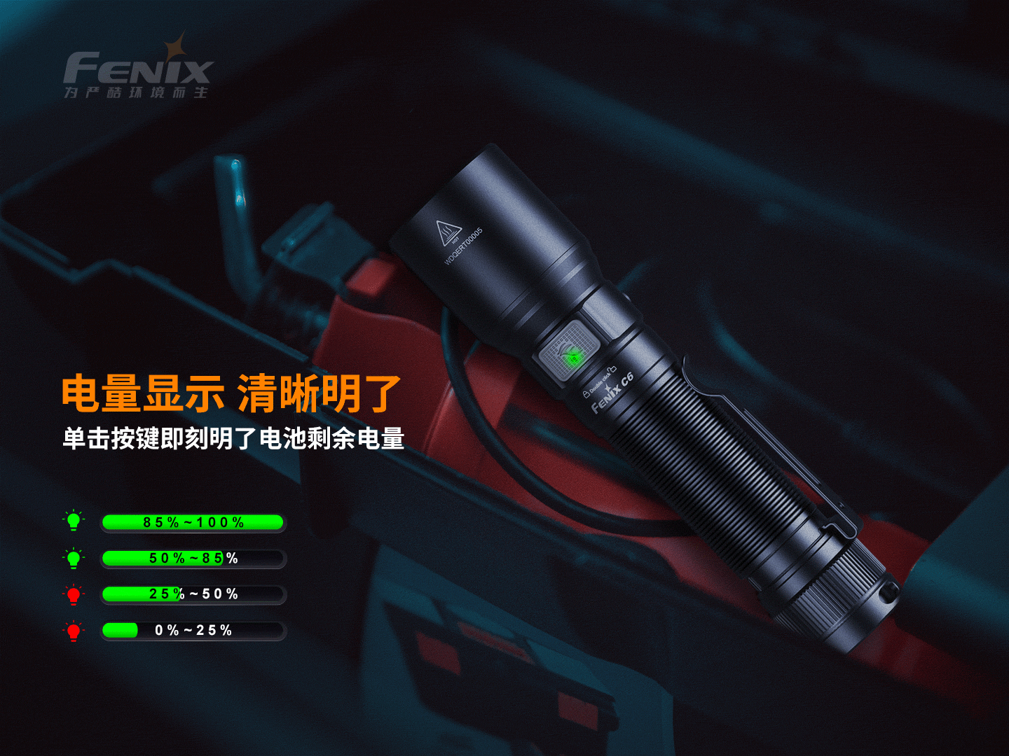 菲尼克斯（Fenix）C6 V3.0 高性能直充便携式作业手电