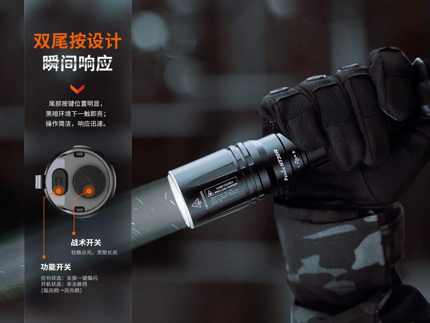 菲尼克斯（Fenix）HT30R 高性能 白激光手电