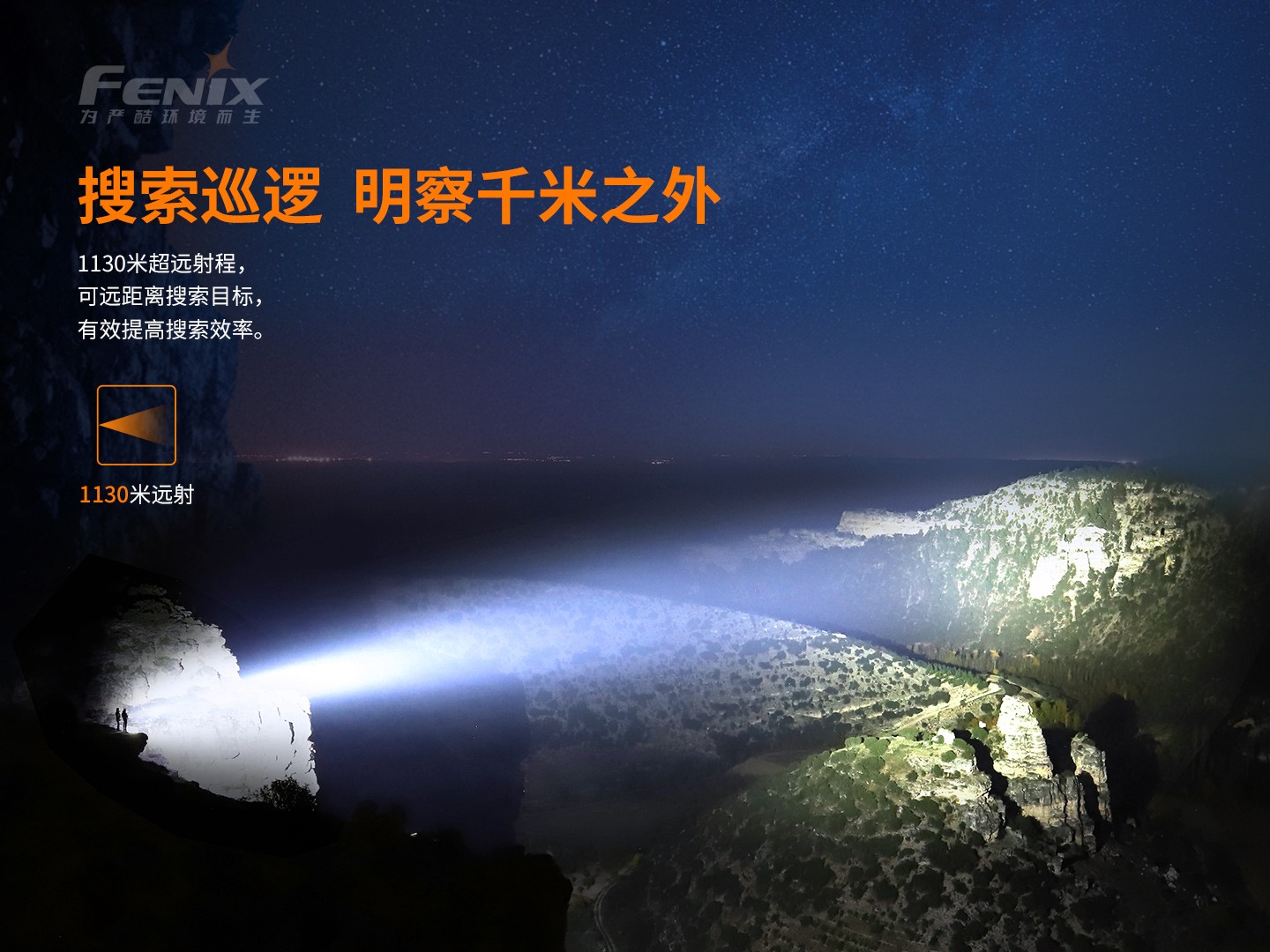 菲尼克斯（Fenix）LR80R 超高亮 手提式搜索手电
