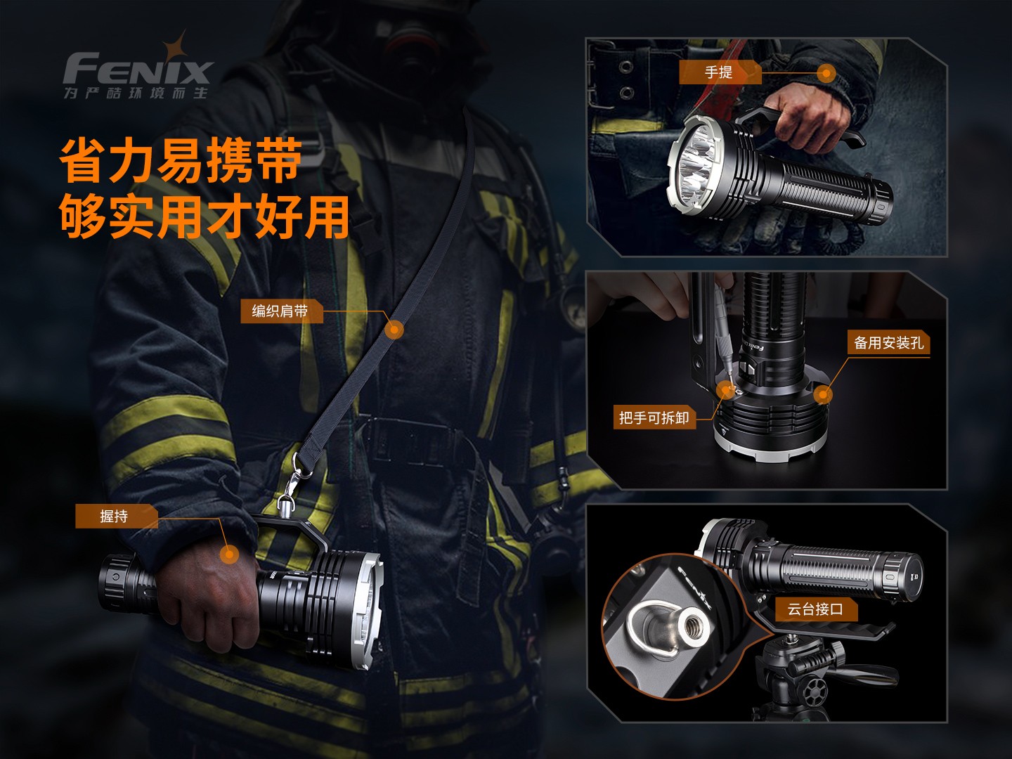 菲尼克斯（Fenix）LR80R 超高亮 手提式搜索手电