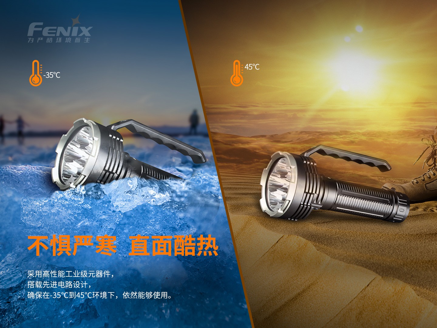 菲尼克斯（Fenix）LR80R 超高亮 手提式搜索手电