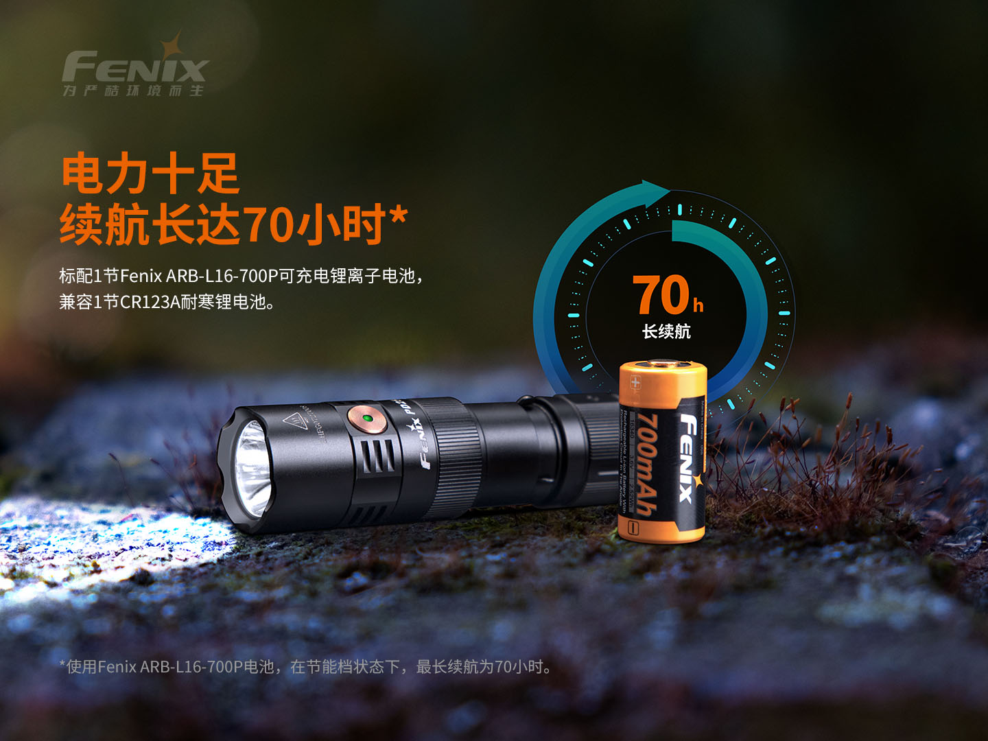 菲尼克斯（Fenix）PD25R 高亮度 便携式 充电小直筒手电