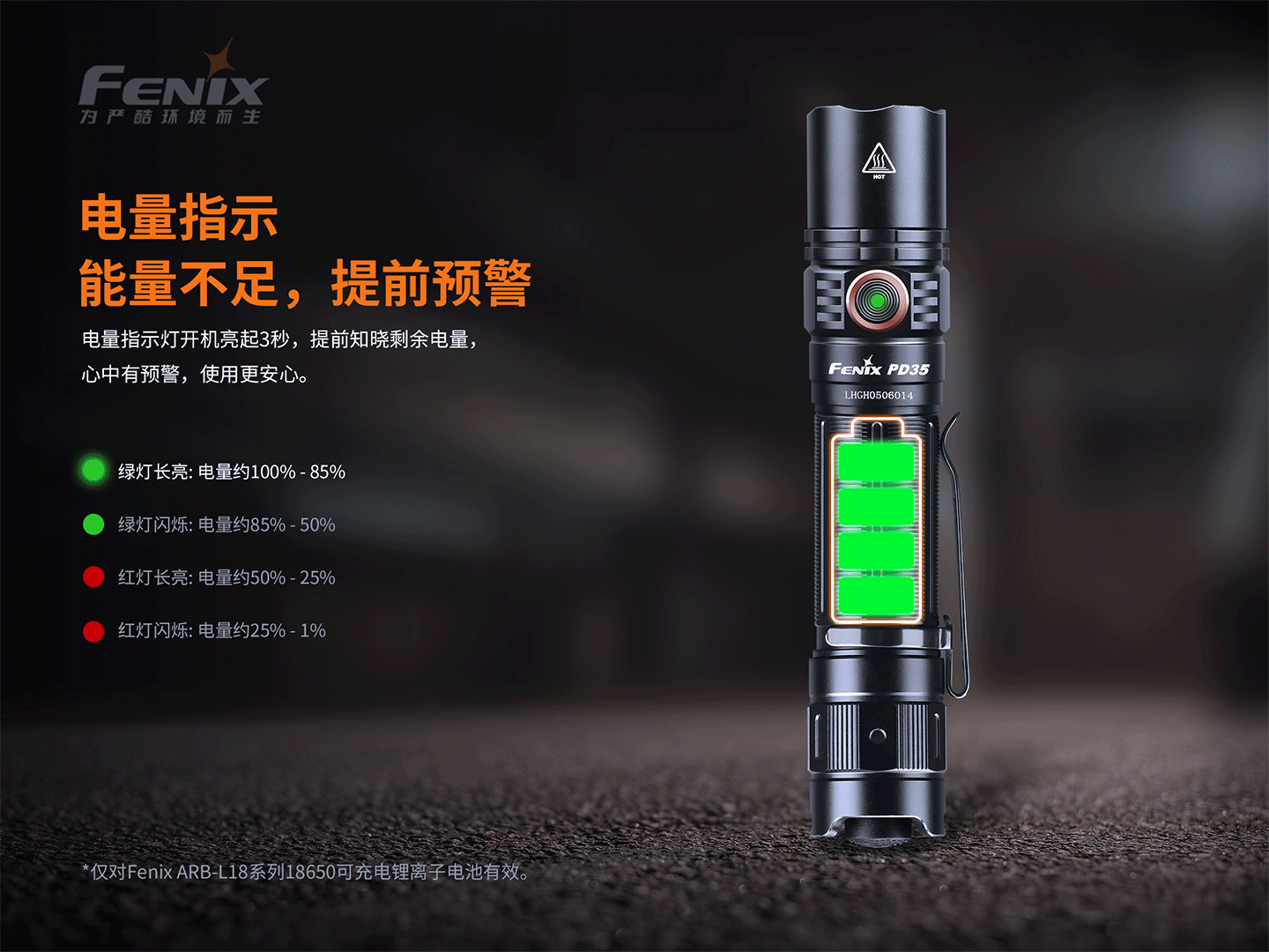 菲尼克斯（Fenix）PD35 V3.0 新世代 战术小直筒手电