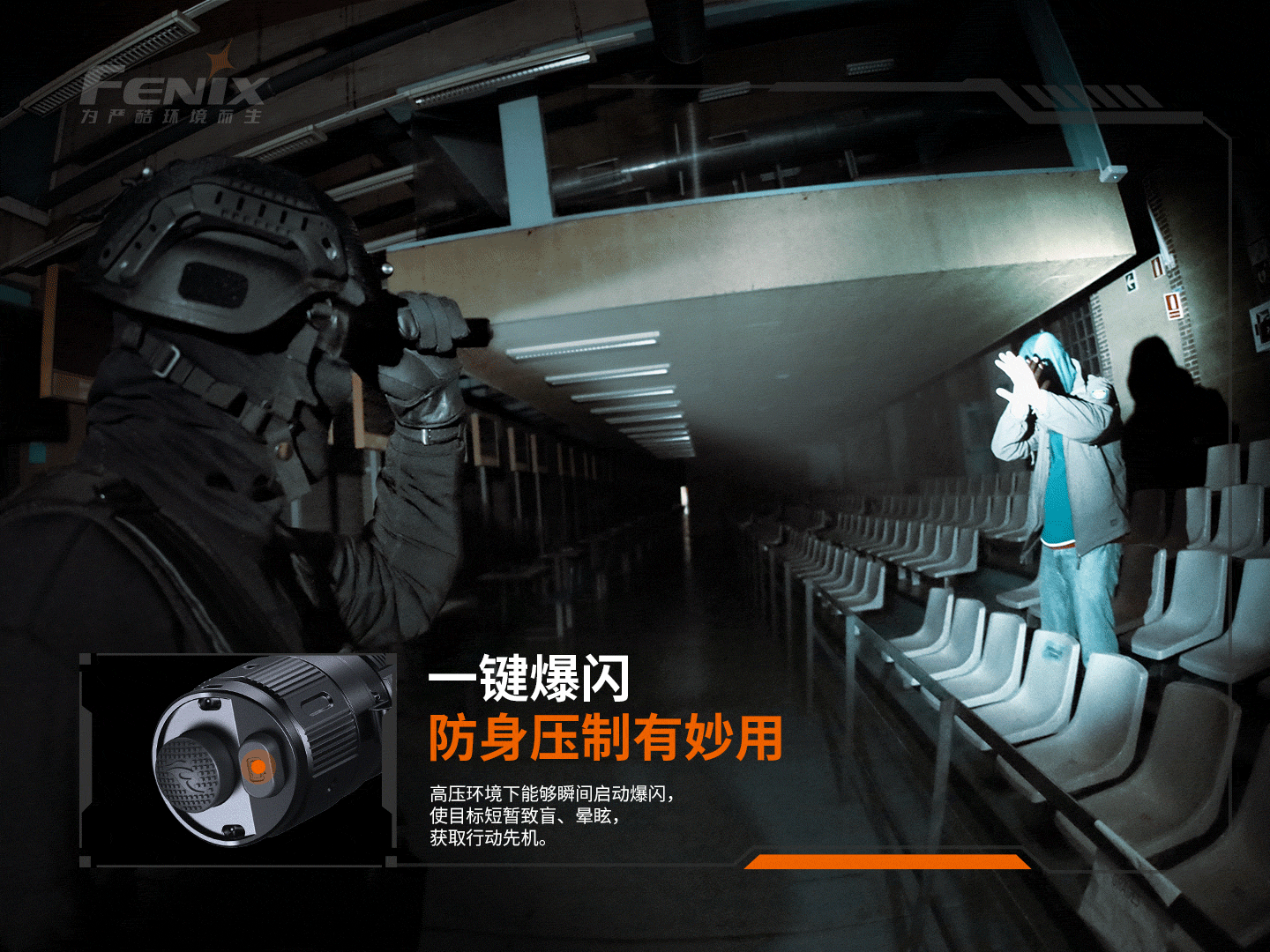 菲尼克斯（Fenix）TK20R V2.0 充电式 双尾按战术手电
