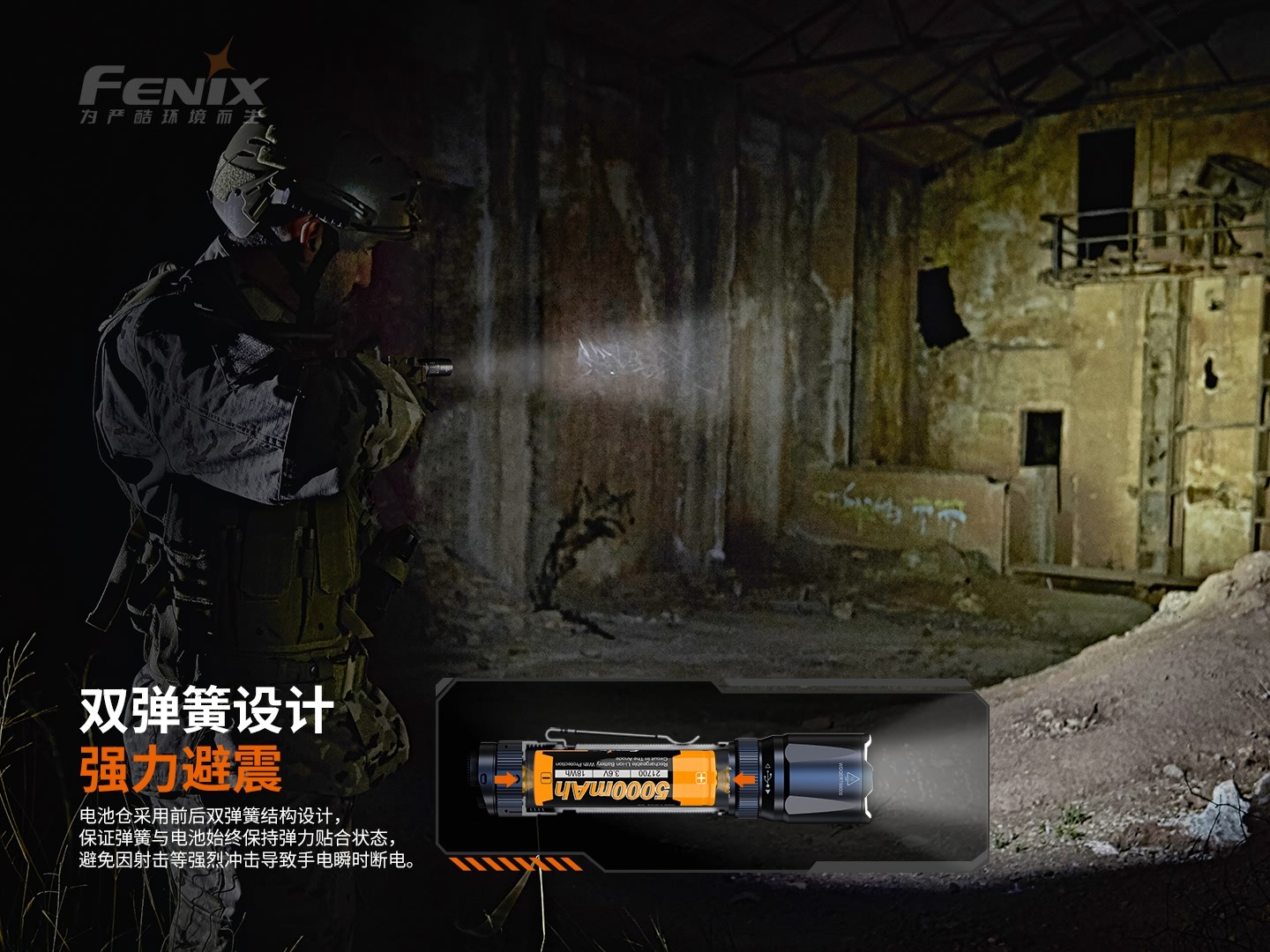 菲尼克斯（Fenix）TK20R V2.0 充电式 双尾按战术手电