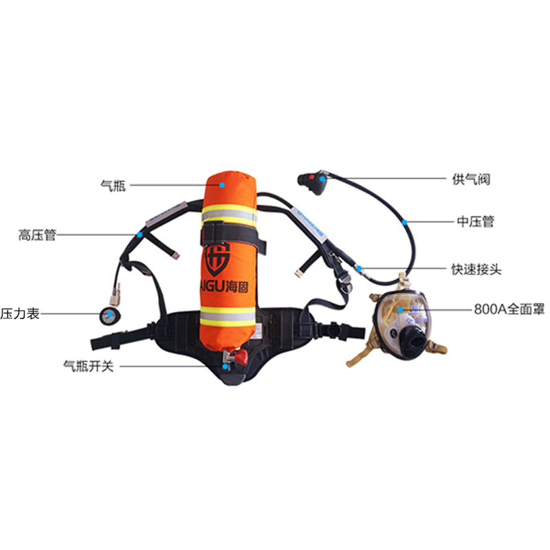 海固HG-RHZKF6.8/A 正压式消防空气呼吸器6.8工业A型款-6.8L