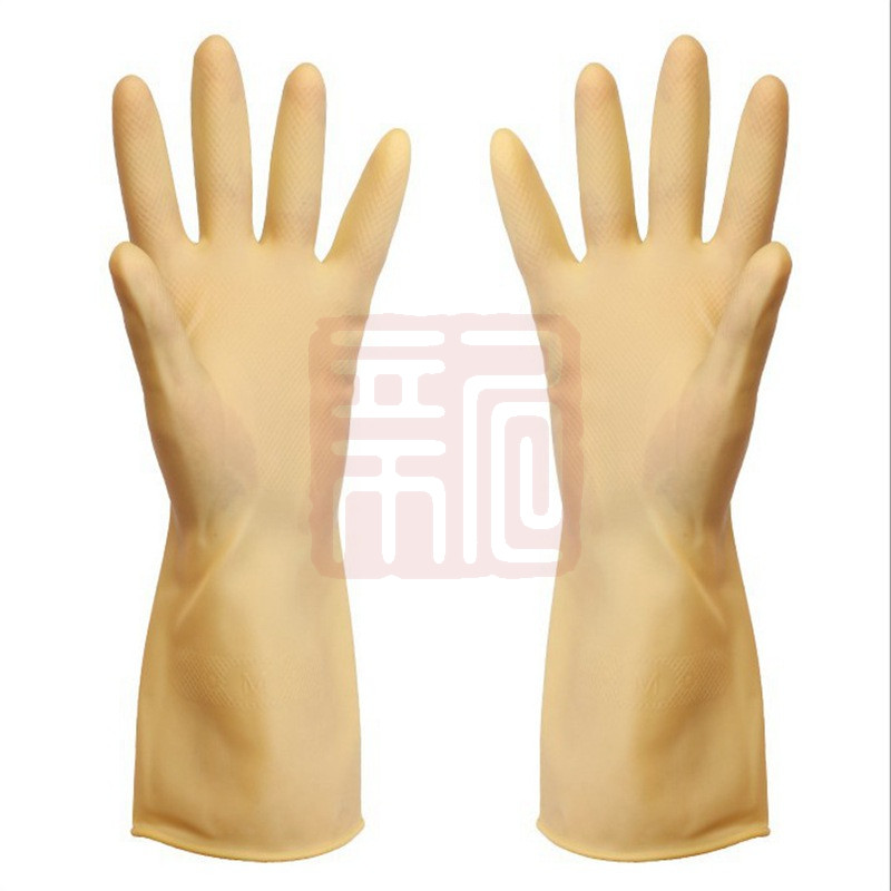 粤明珠 加厚特级乳胶牛筋工业手套 32cm-S - 粤明珠
