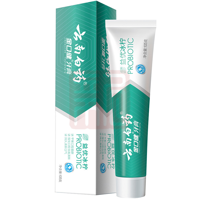 云南白药益优冰柠牙膏105克