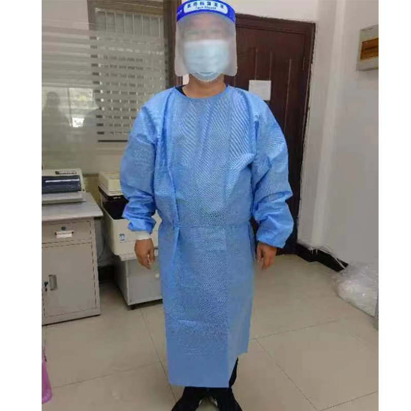 健尔康 一次性隔离衣 蓝色-均码