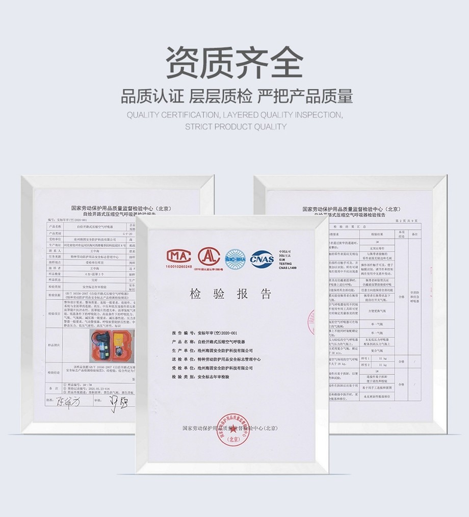 海固 HG-GB-RHZKF12/30(HUD款) 自给开路式压缩空气呼吸器-12L