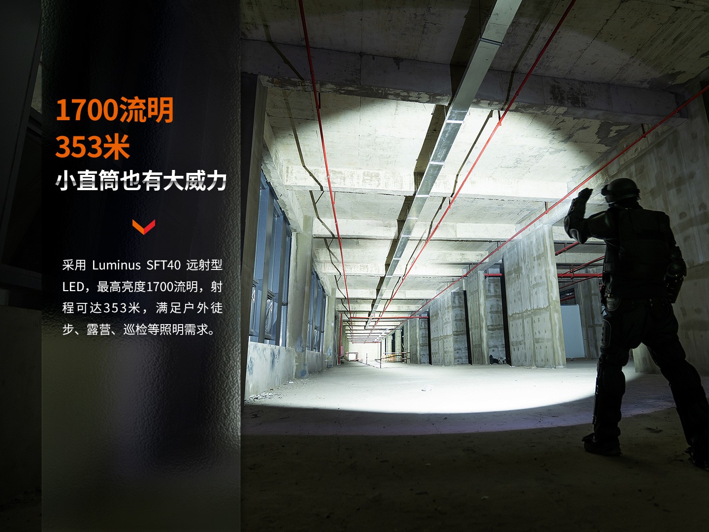 Fenix菲尼克斯 PD35R 紧凑型充电战术小直筒 手电 黒色