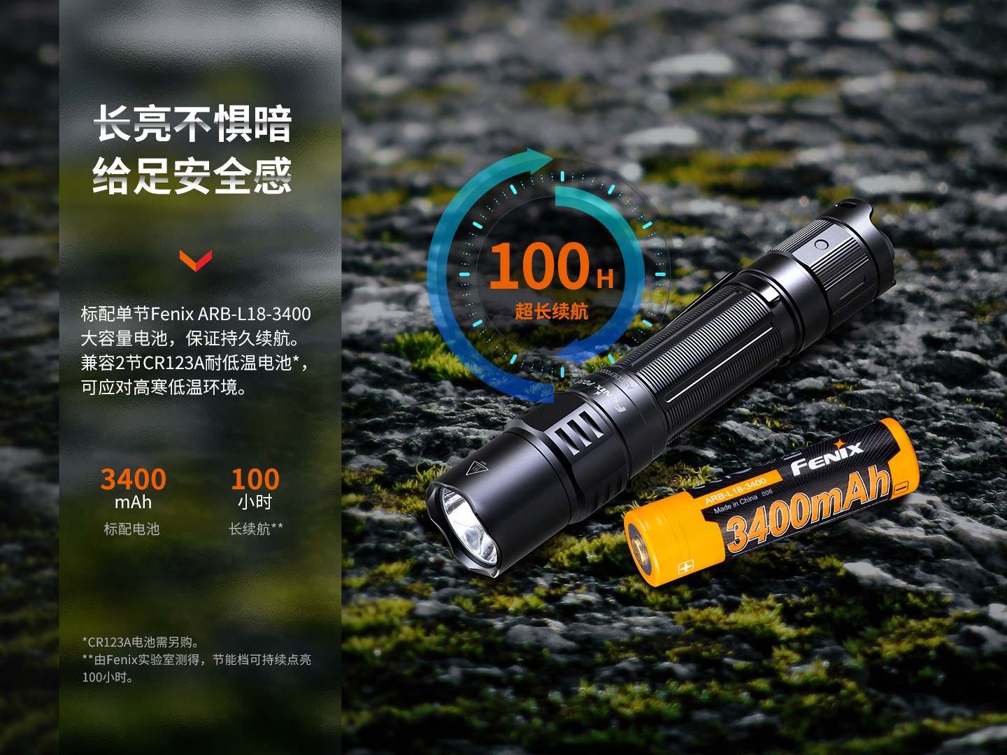 Fenix菲尼克斯 PD35R 紧凑型充电战术小直筒 手电 黒色