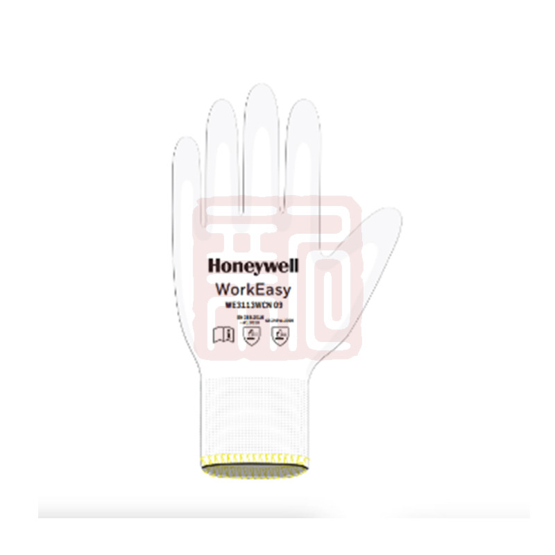 霍尼韦尔 WE3113WCN-06 经济型聚氨酯涂层 通用手套 白色-6 - 霍尼韦尔