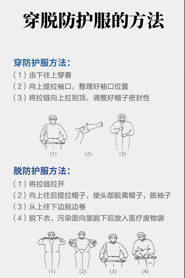 诺仪 医用一次性防护服无菌 连体式 白色-170