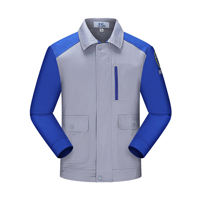 SAFEMAN/君御 JY-W101防静电工作服（中灰+艳兰）