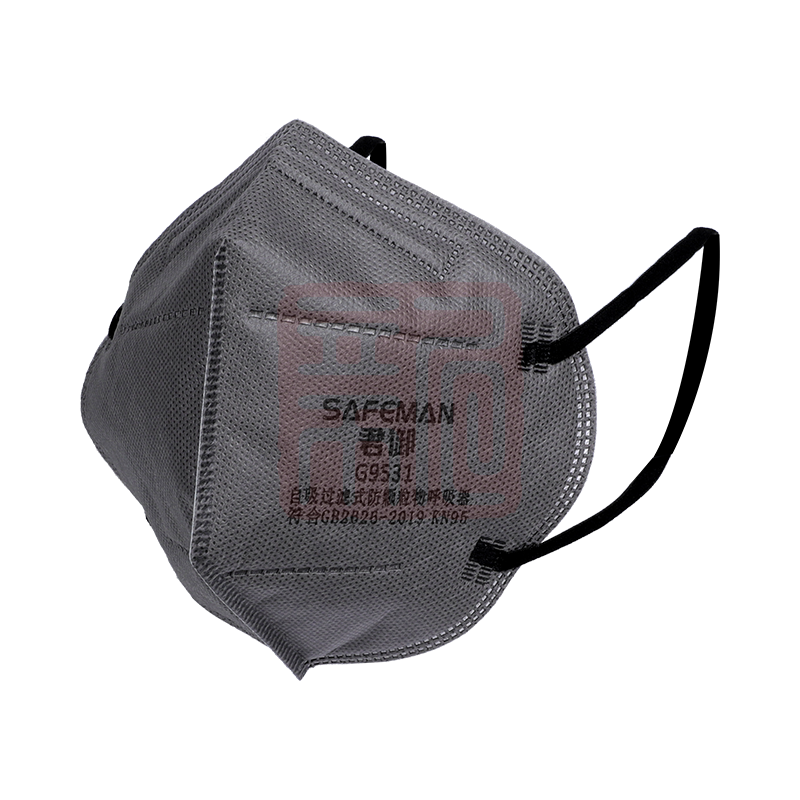 SAFEMAN君御 G9531 KN95耳带式折叠活性炭口罩（单片盒装） - 君御