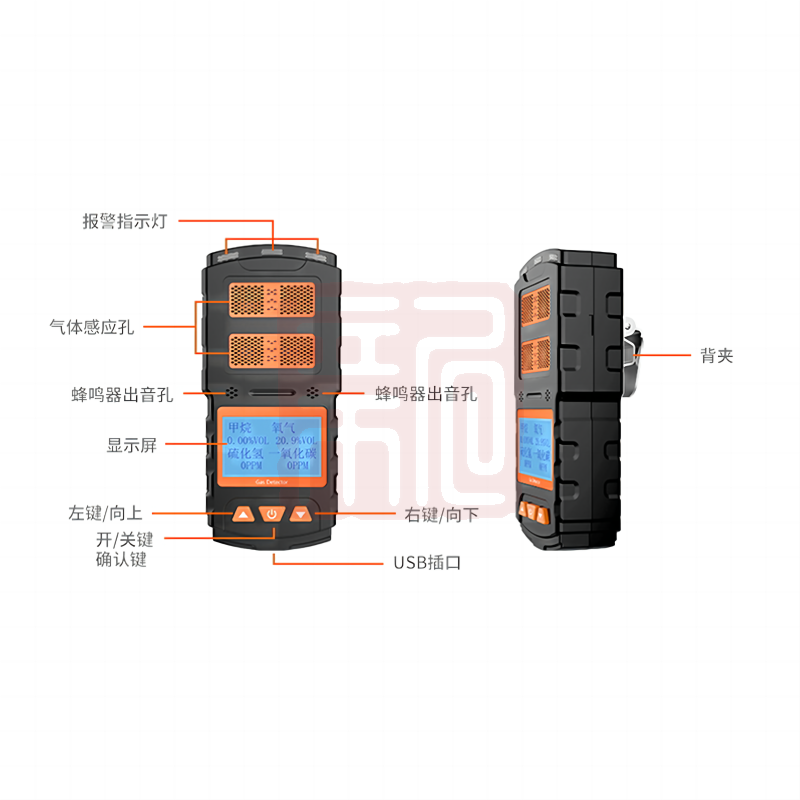 艾科思 CD4矿用检测仪LEL/O2/CO/H2S