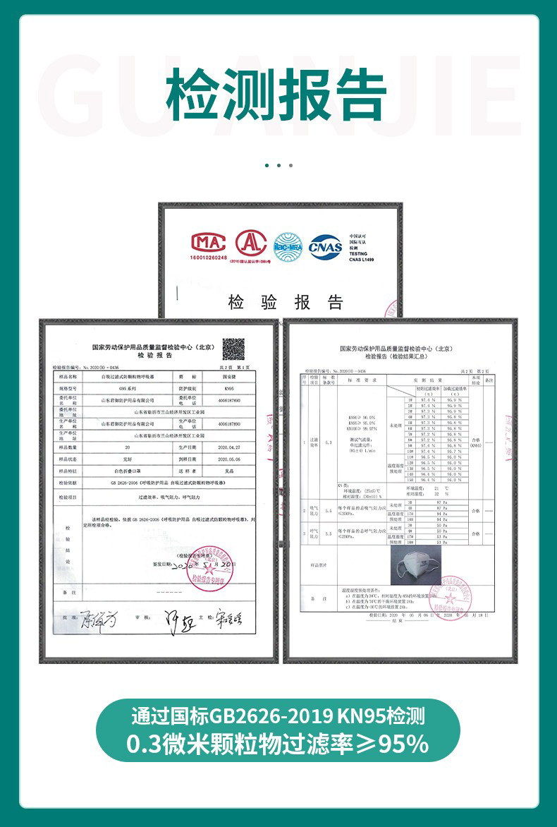 SAFEMAN君御 G9541 KN95耳带式折叠带阀活性炭口罩（单片盒装）-耳戴式