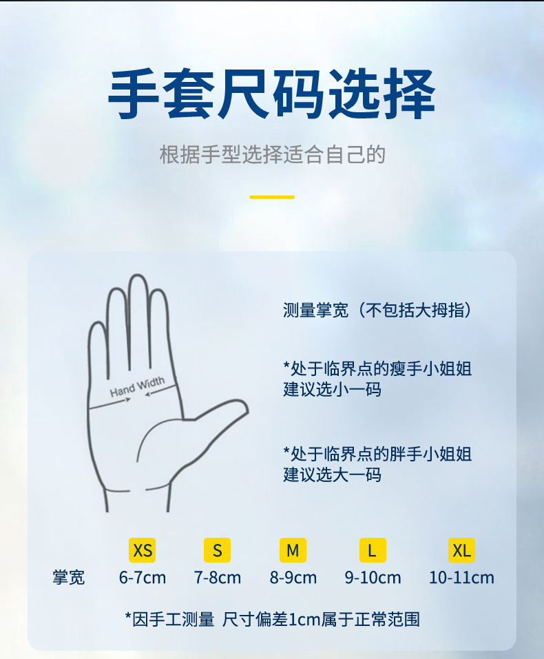 英科医疗 K86-10044 一次性丁腈防护手套黑色耐用型4.5g N8400M-51-S