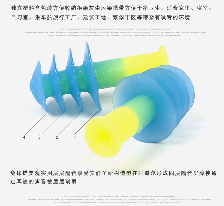 霍尼韦尔 FUS30-HS 防噪带线耳塞（无独立包装盒）-蓝色