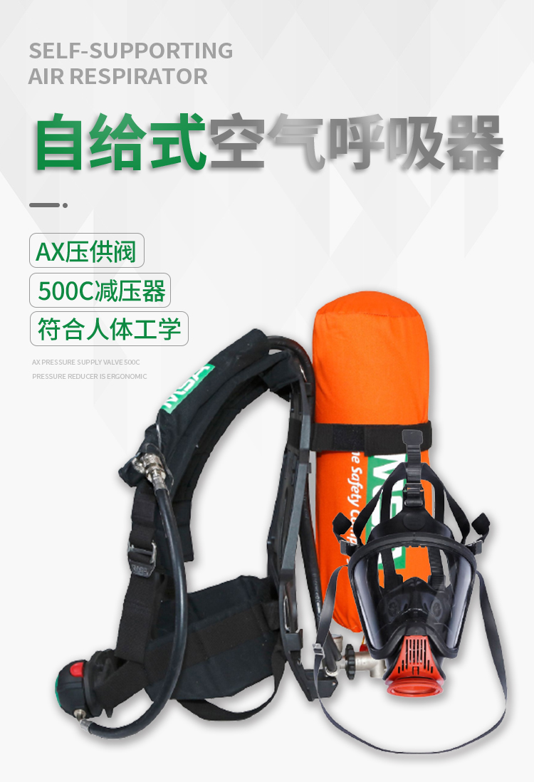 MSA/梅思安10165419 AX2100空气呼吸器 气瓶无表-6.8L