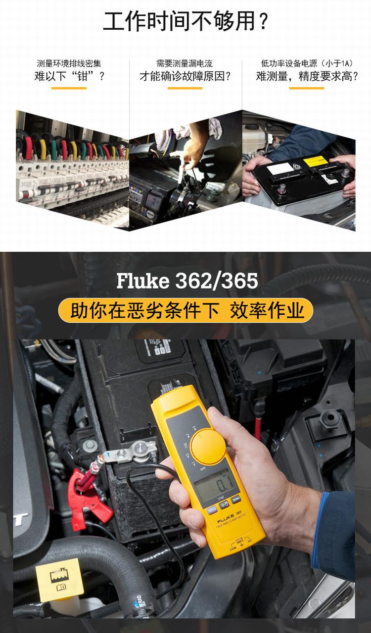 福禄克（FLUKE) 365 钳形电流表-电流钳形表