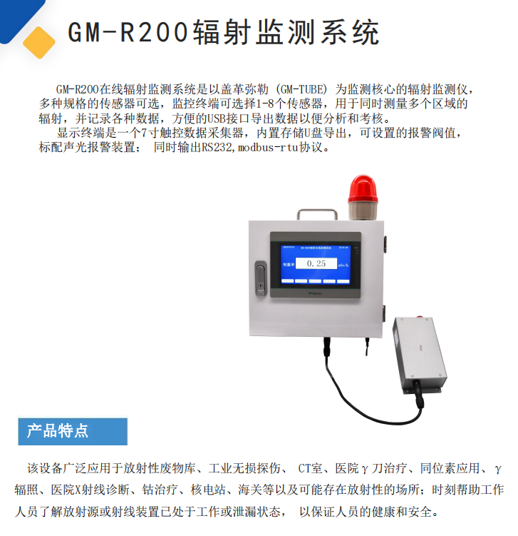 万仪科技 GM-R200 辐射监测系统--